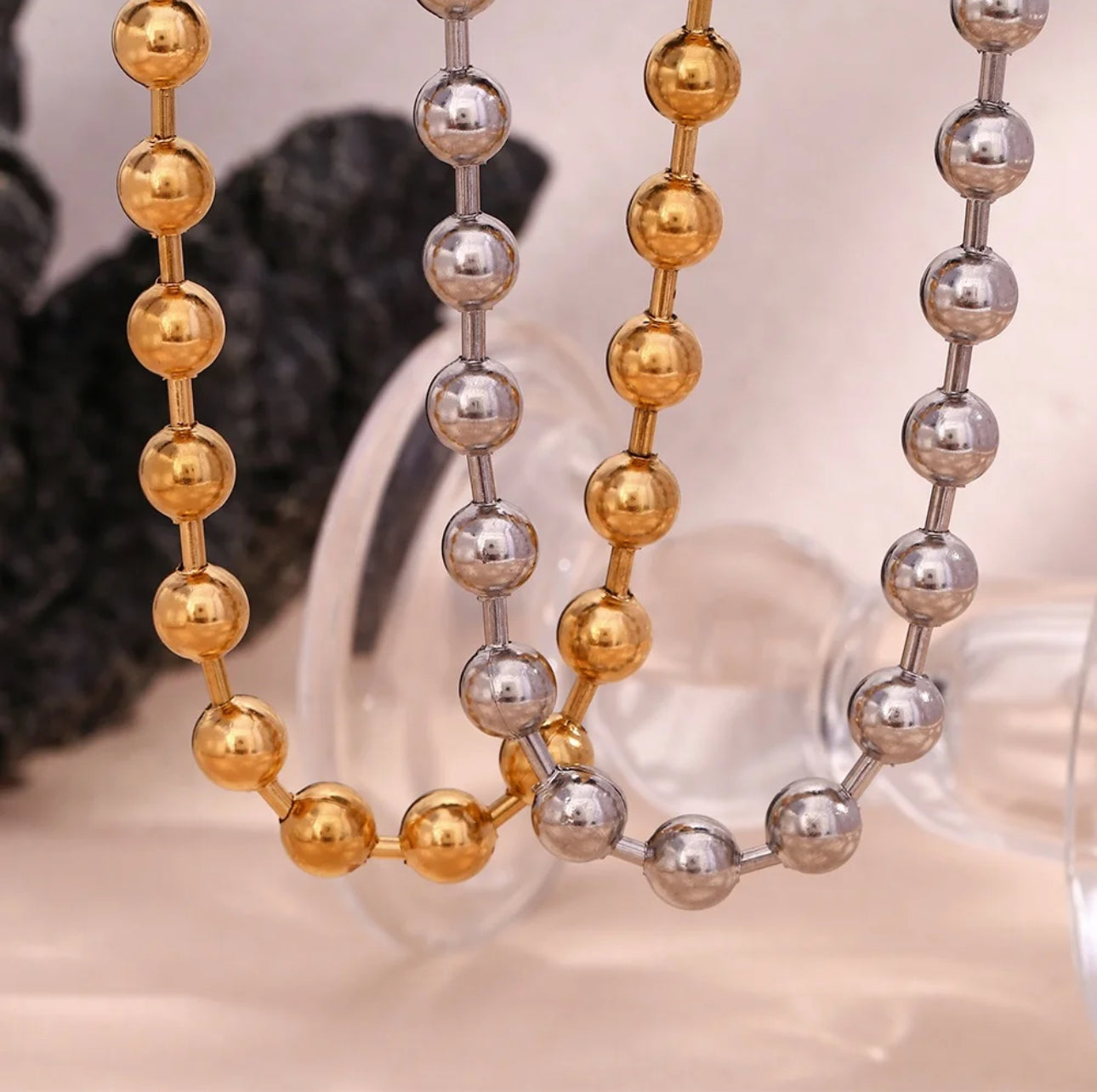 ARLEEN NECKLACE(silver and gold)