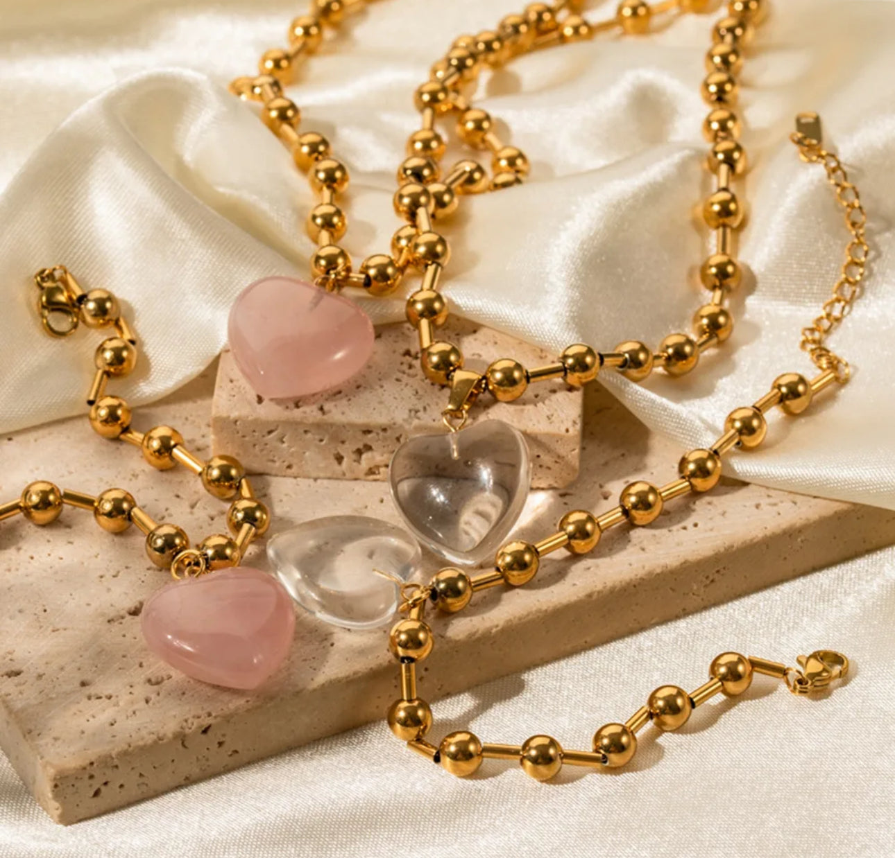 DULCE CORAZÓN set-2pcs(necklace and bracelet)