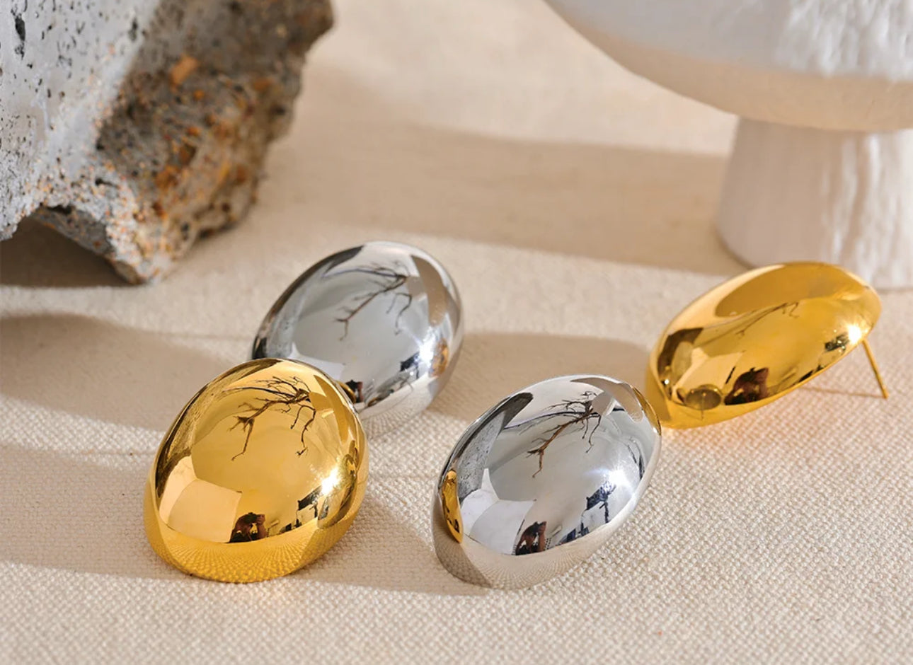 GOTIS EARRINGS - GOLD AND SILVER