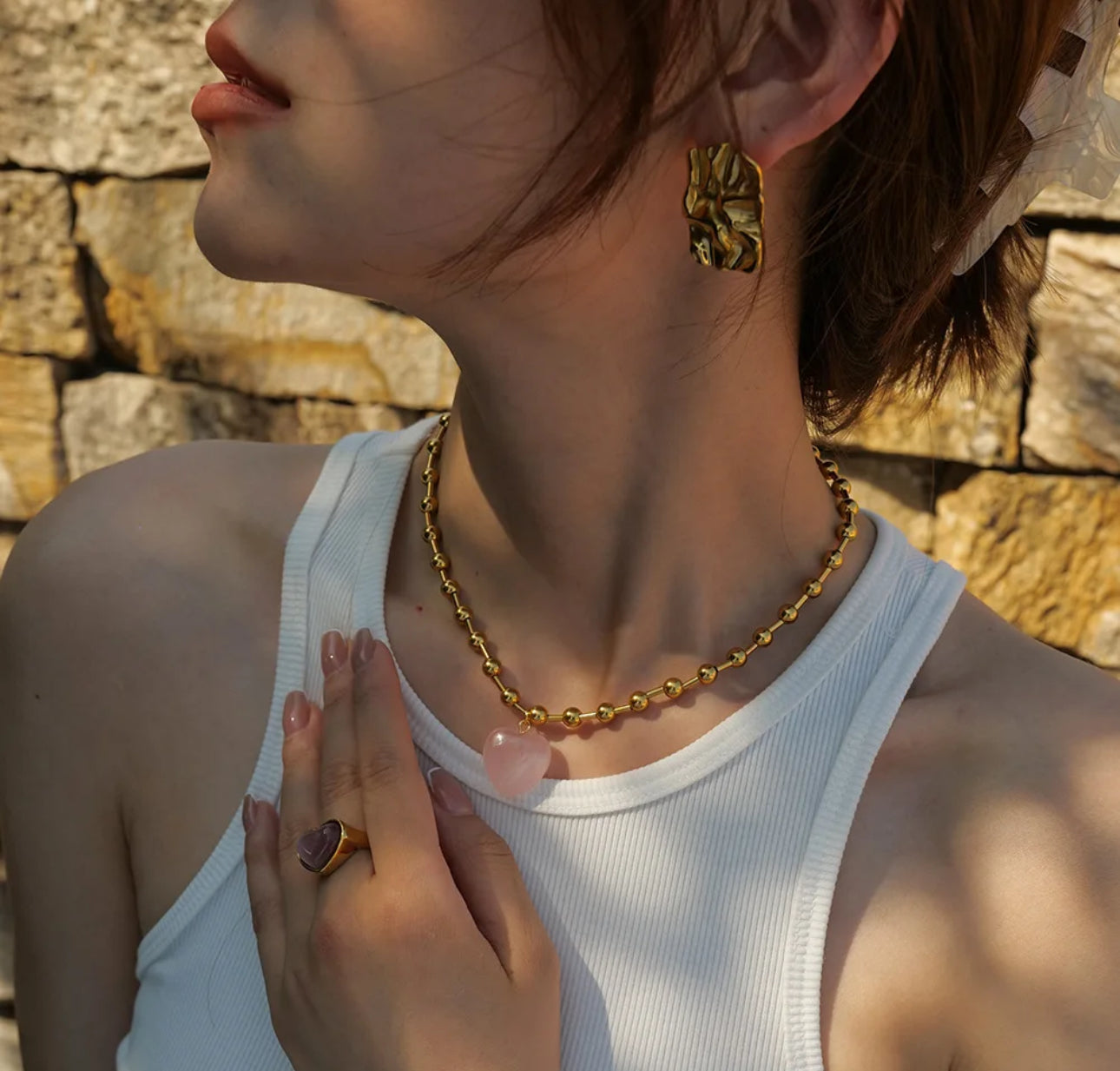 DULCE CORAZÓN set-2pcs(necklace and bracelet)