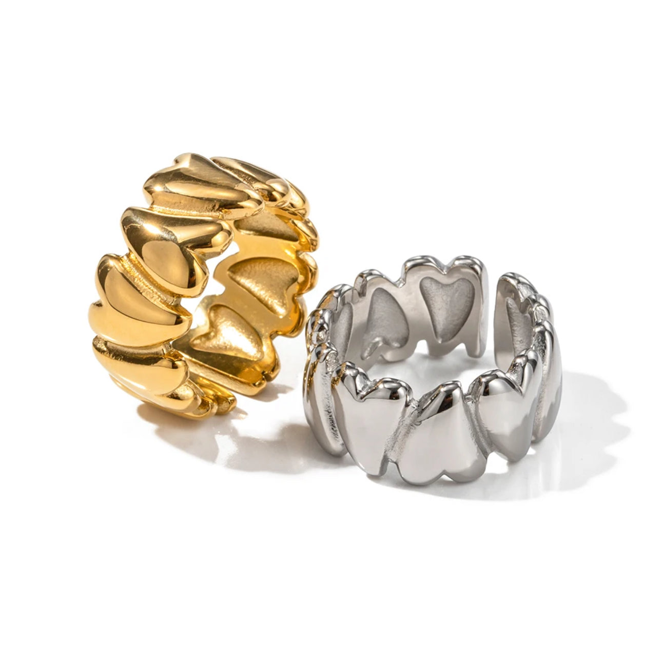 CLAYRE OPEN RING (silver and gold)