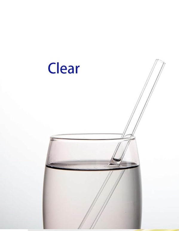STRAIGHT COLORFUL GLASS STRAWS