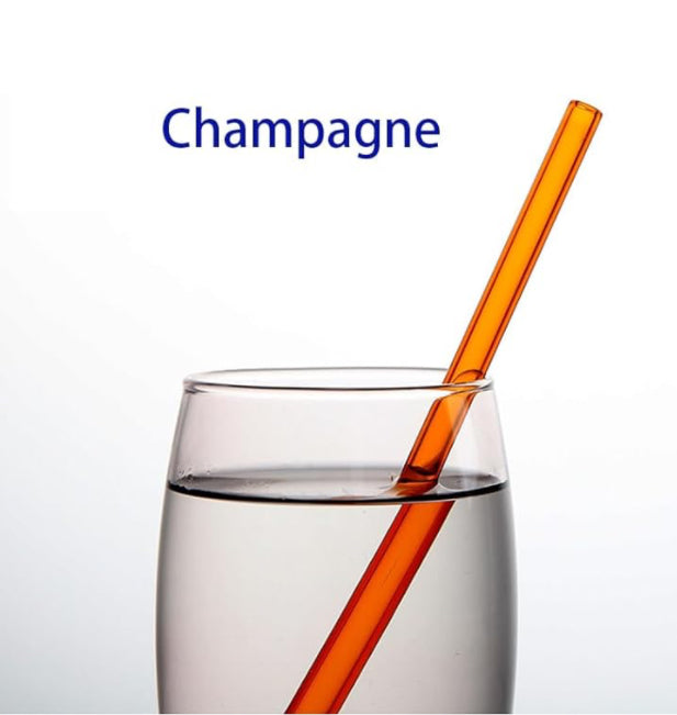 STRAIGHT COLORFUL GLASS STRAWS