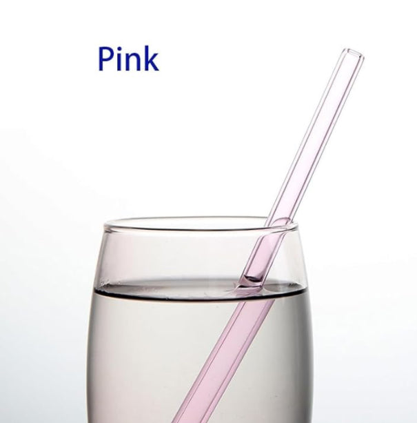 STRAIGHT COLORFUL GLASS STRAWS