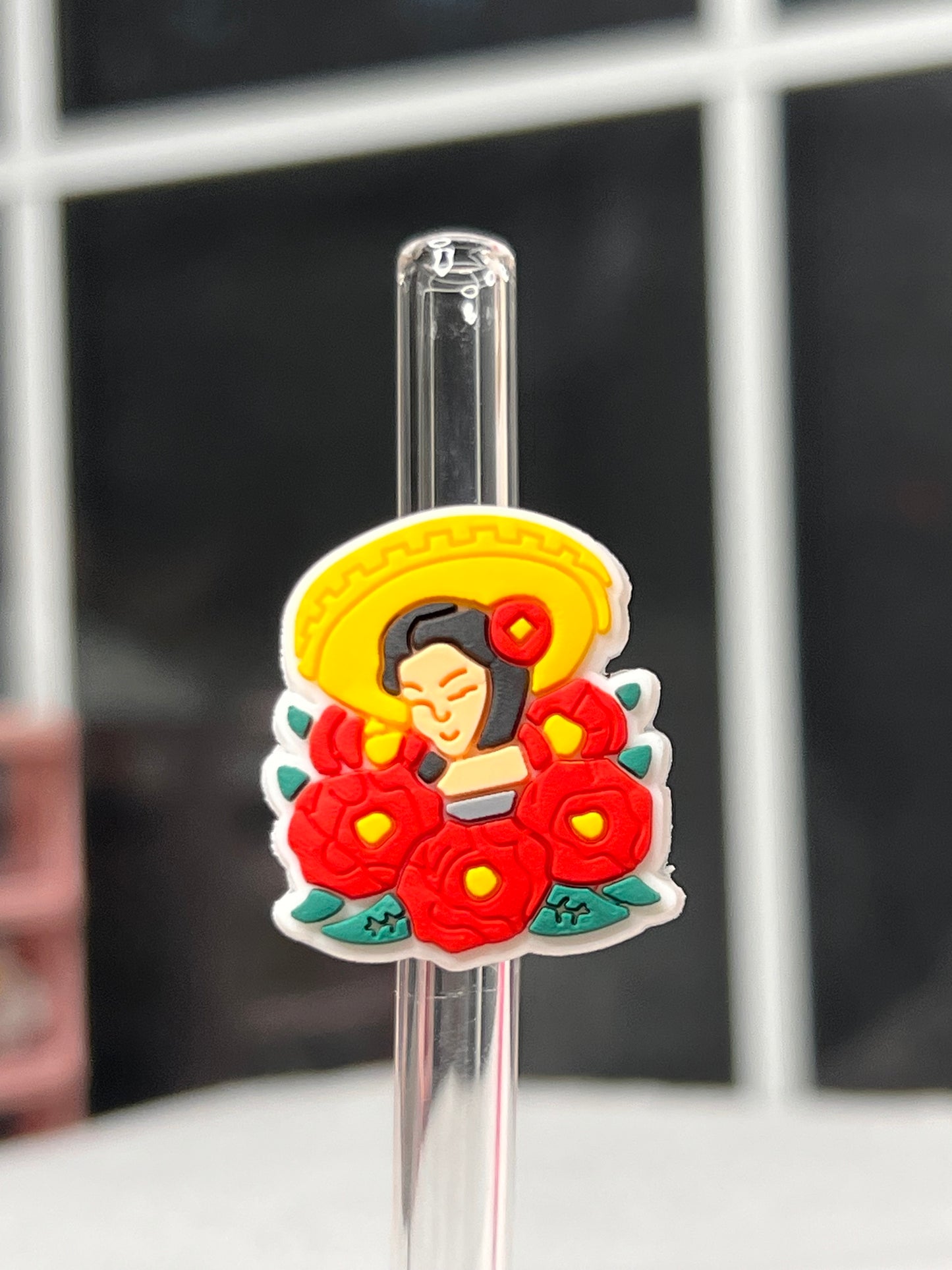 FLOWERS AND FRUITS STRAW TOPPERS