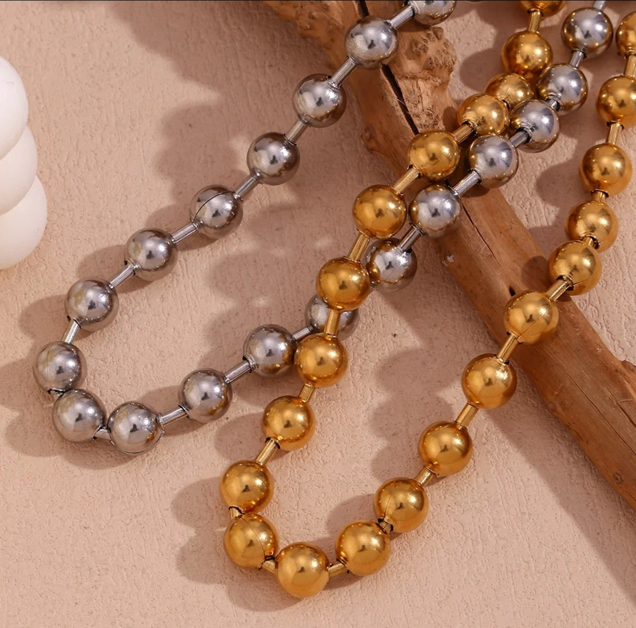ARLEEN NECKLACE(silver and gold)