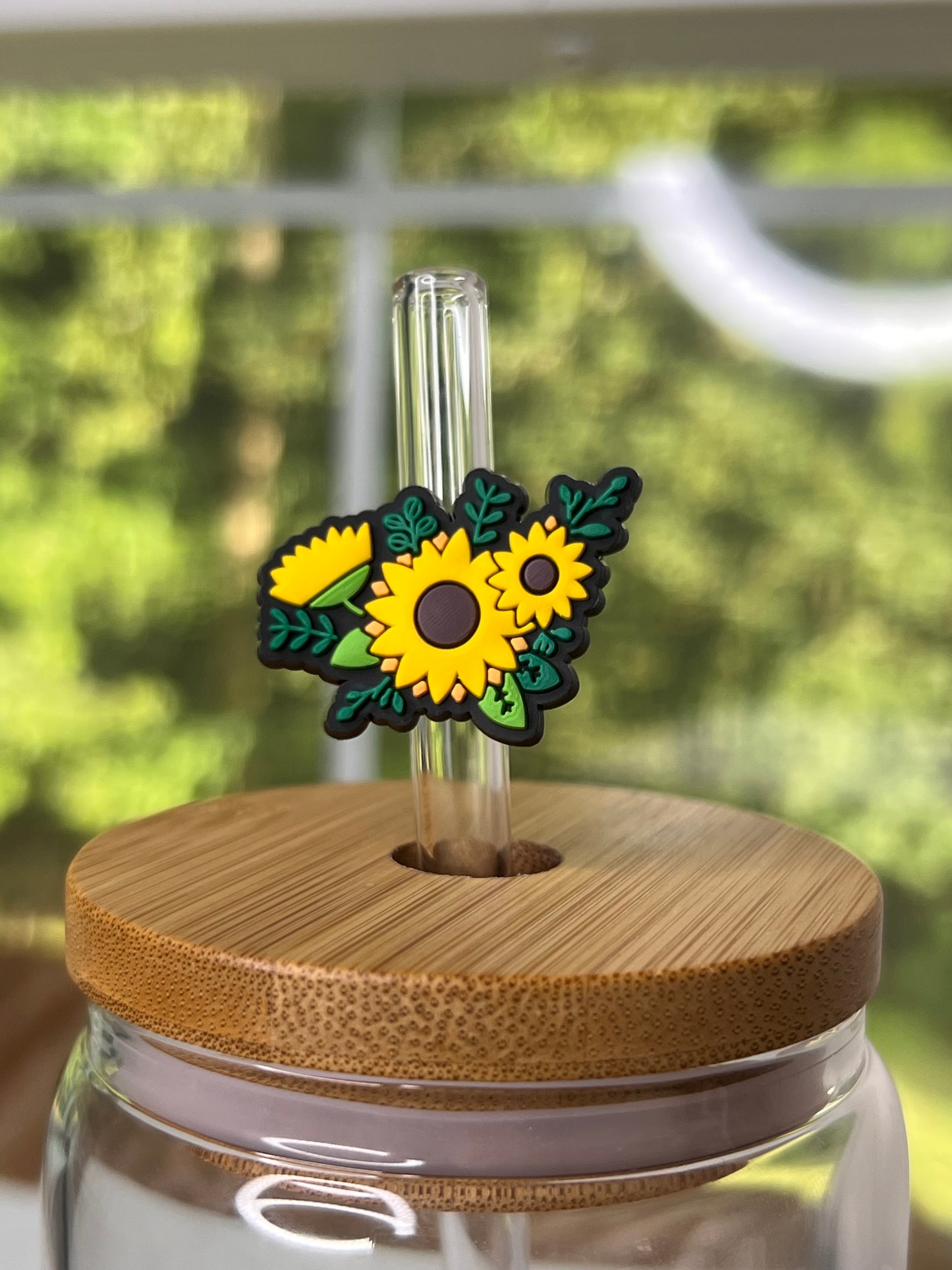 FLOWERS AND FRUITS STRAW TOPPERS