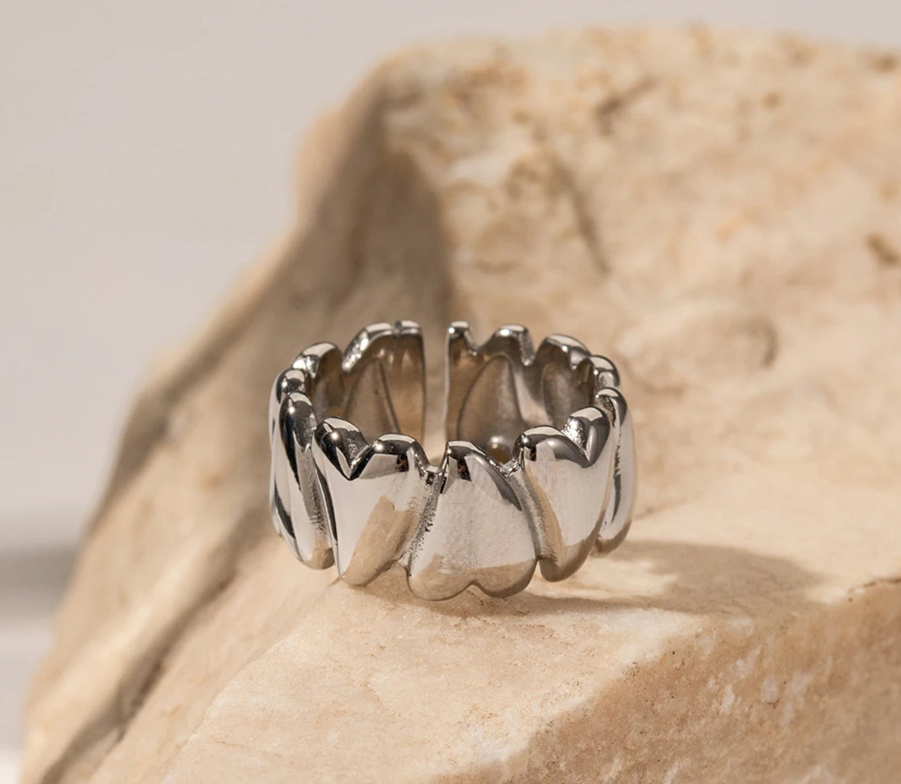 CLAYRE OPEN RING (silver and gold)