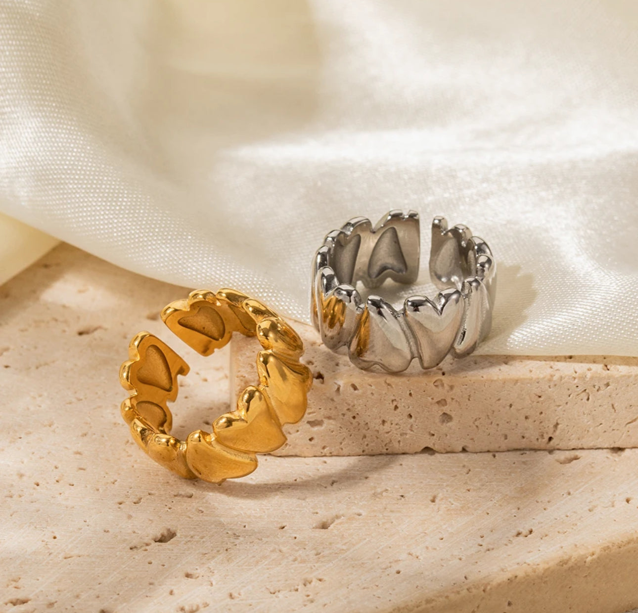 CLAYRE OPEN RING (silver and gold)