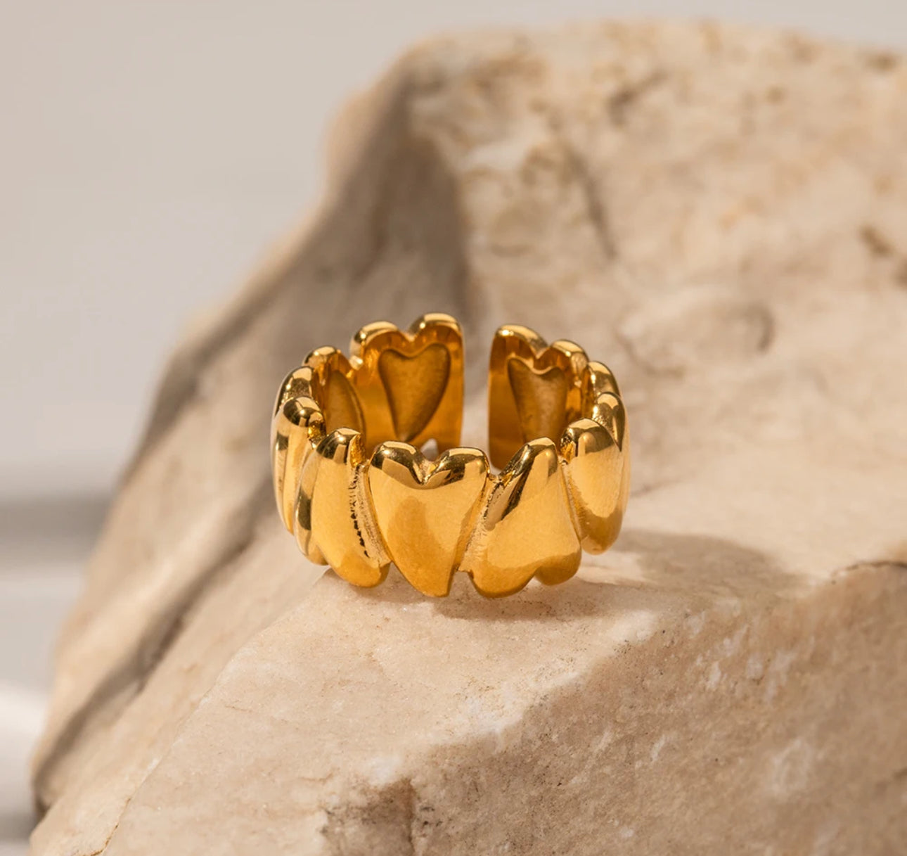 CLAYRE OPEN RING (silver and gold)