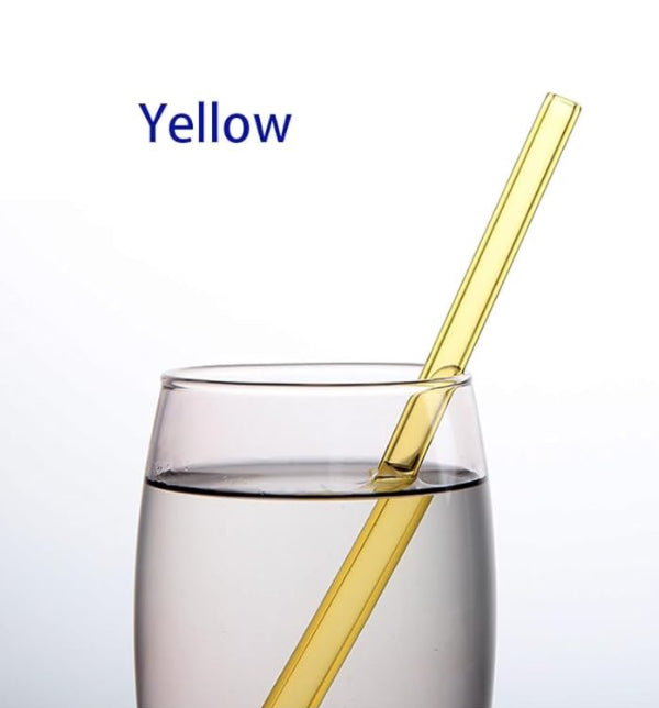 STRAIGHT COLORFUL GLASS STRAWS