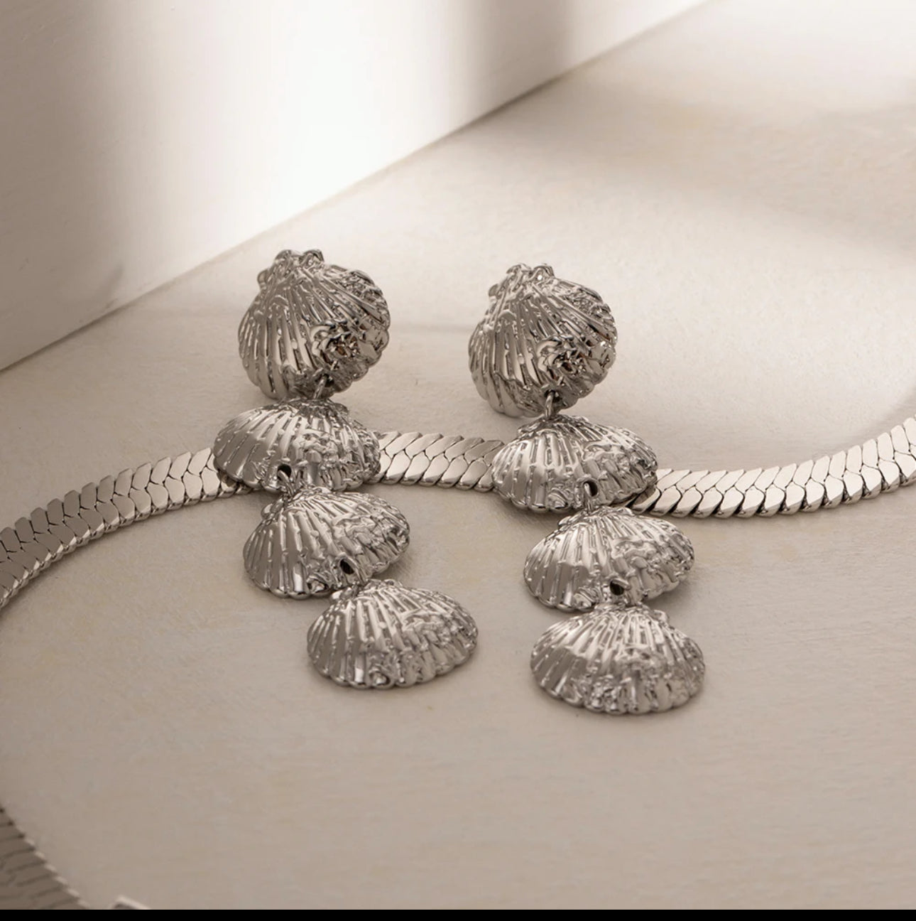OCEAN EARRING( gold and silver)